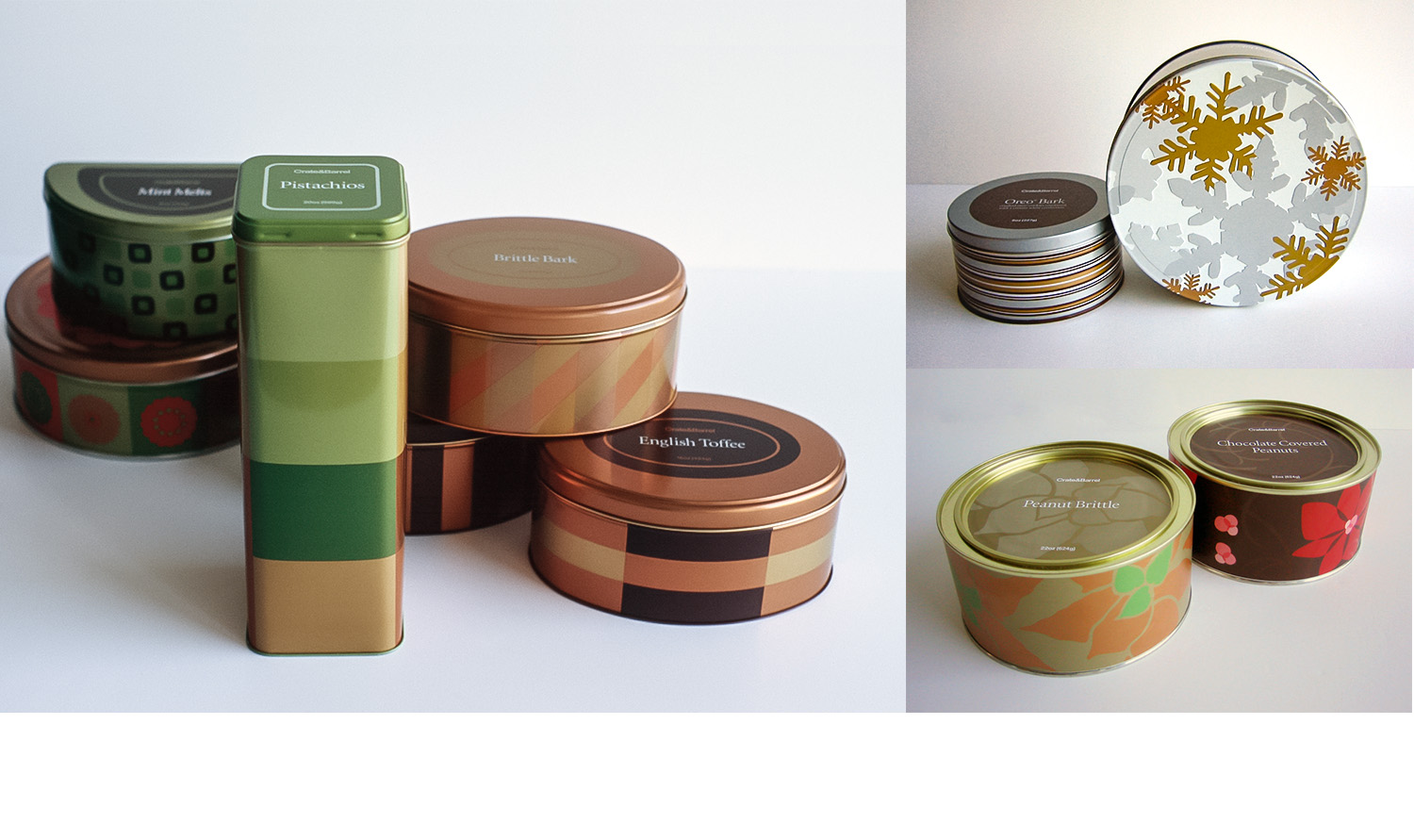 Crate&Barrel Holiday Tin Packaging